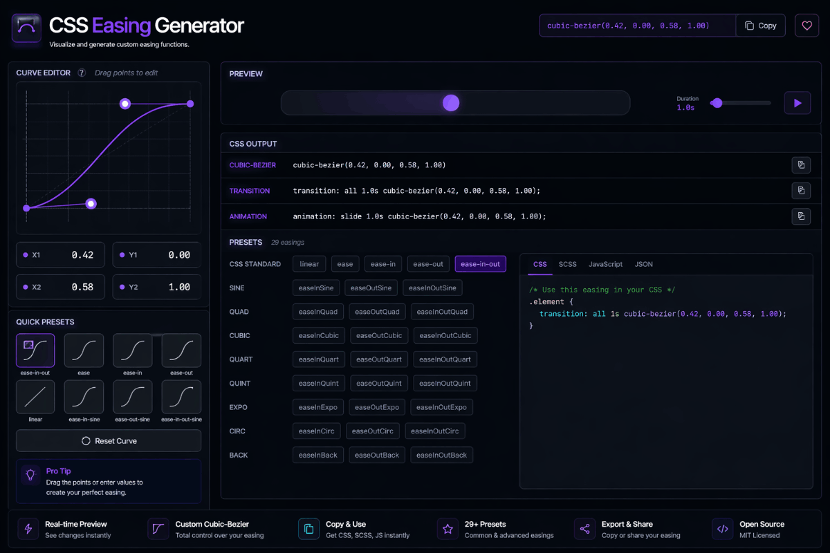 CSS Easing Generator