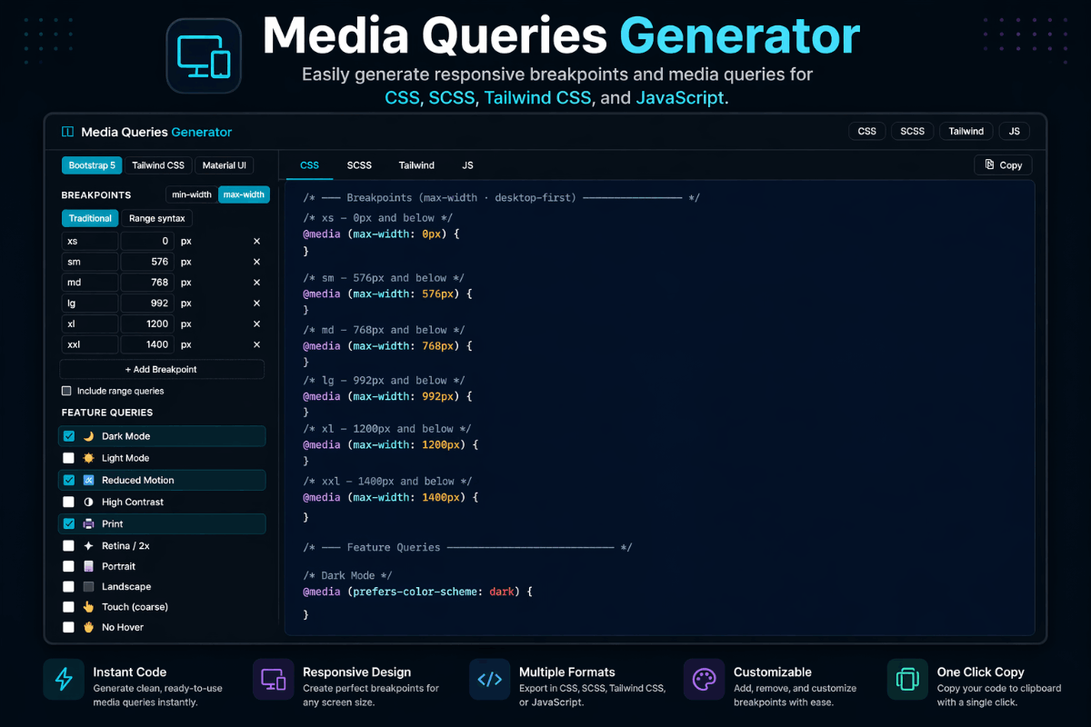 Media Queries Generator