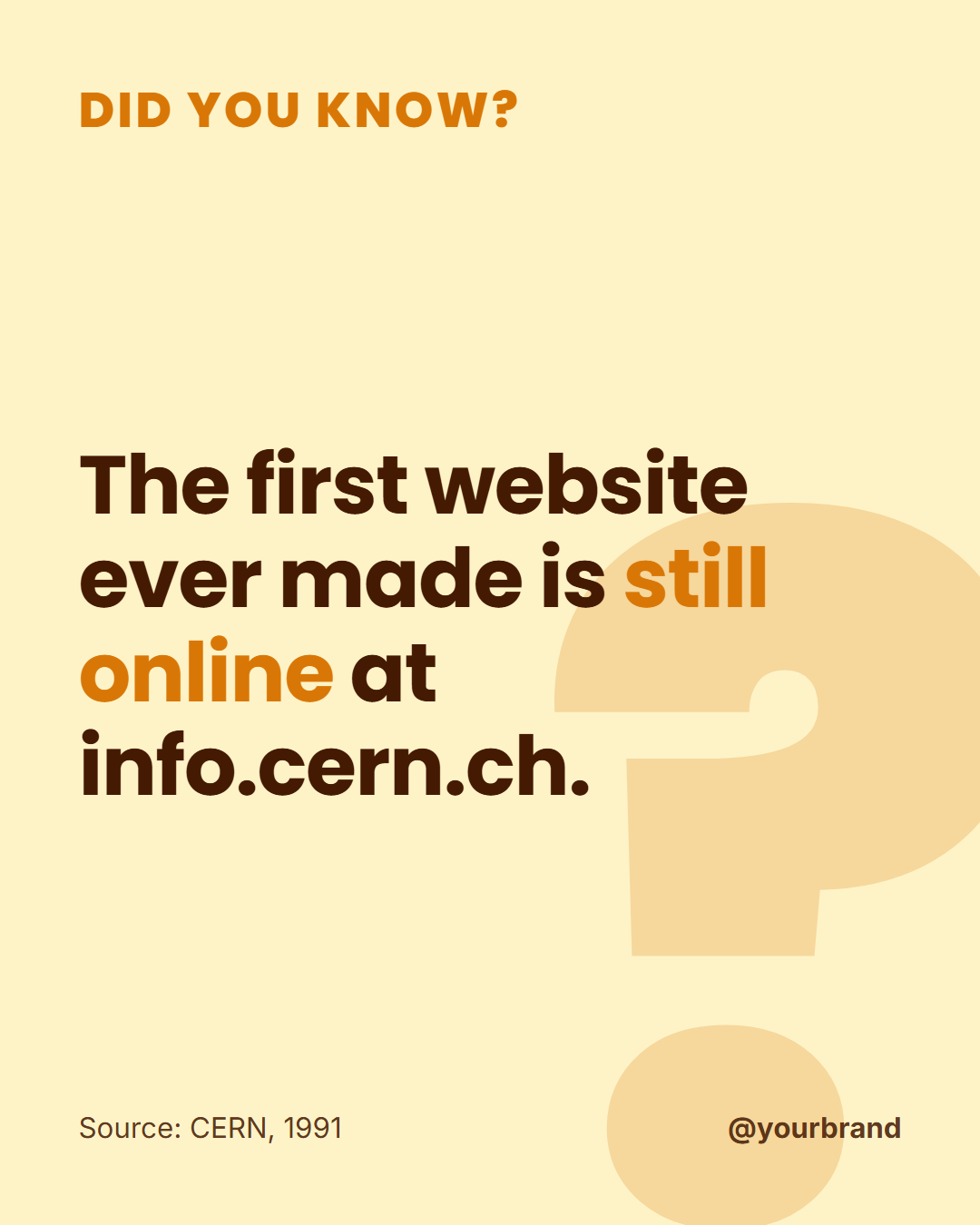 Did You Know? template preview